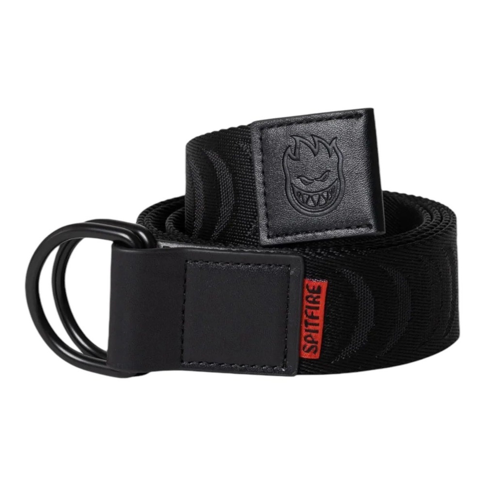 Spitfire Bighead Hombre Web Belt Mens One Size Black Jacquard Logo Skate Buckle